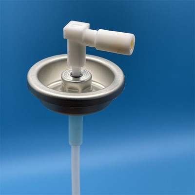 شراء One Inch Metered Aerosol Valve with Sliver Color and plastis stem tinplate Mounting Cup التصنيع عبر الإنترنت