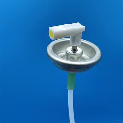 شراء one inch metal stem metered valve with L shape actuator for Air freshener spray can  التصنيع عبر الإنترنت