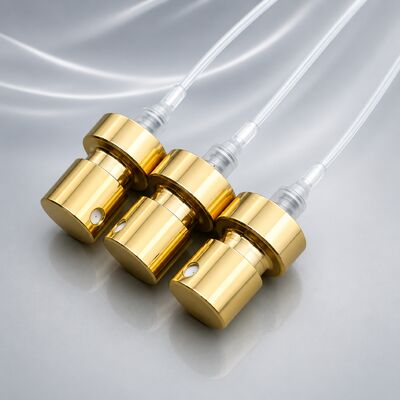 شراء مضخة عطر ذات لمسة نهائية ذهبية مع تقنية الرذاذ الدقيقة وختم تجعيد آمن للعطور الفاخرة التصنيع عبر الإنترنت